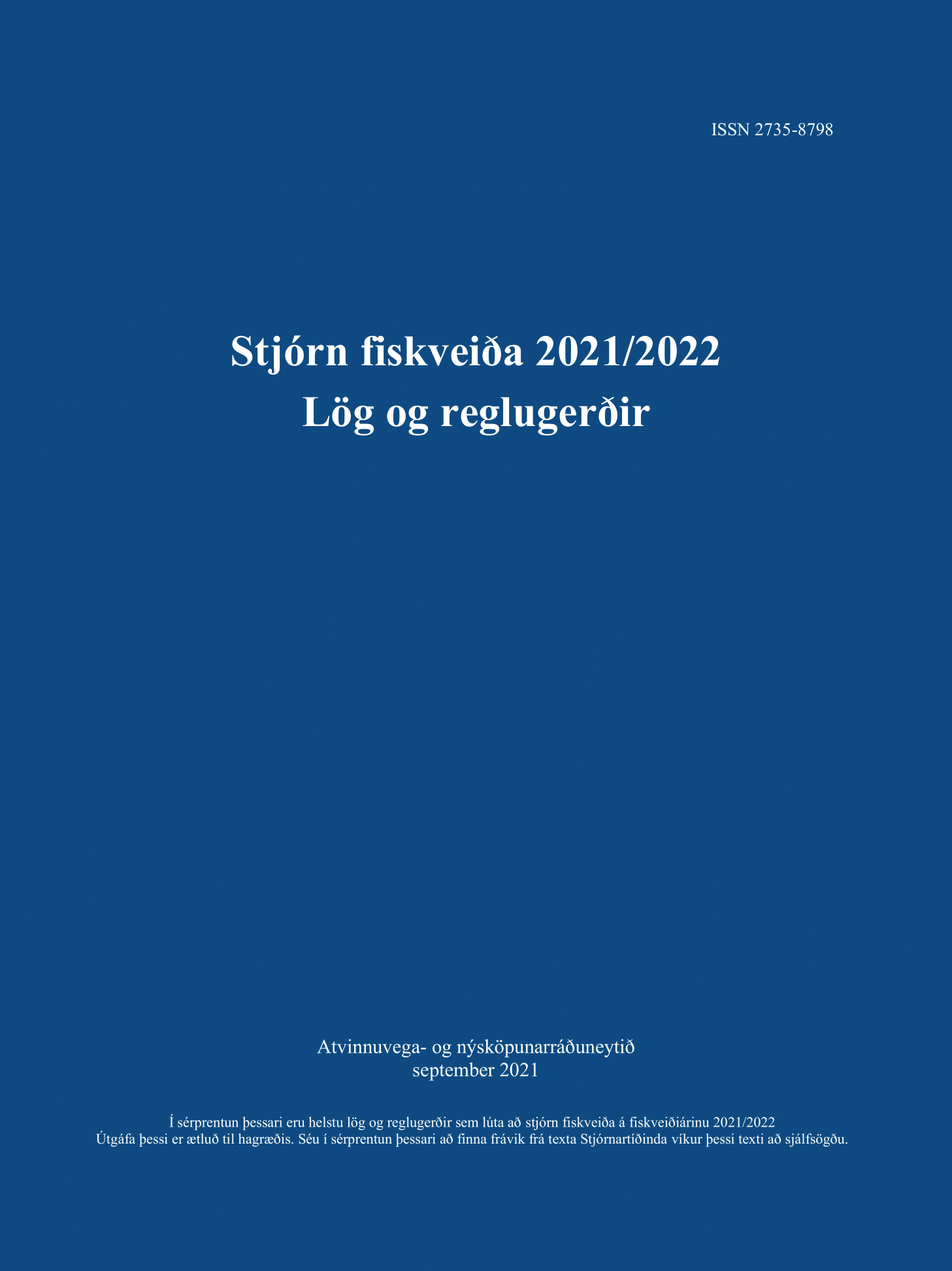 Stjórn fiskveiða 2021/2022 - Lög og reglugerðir - mynd